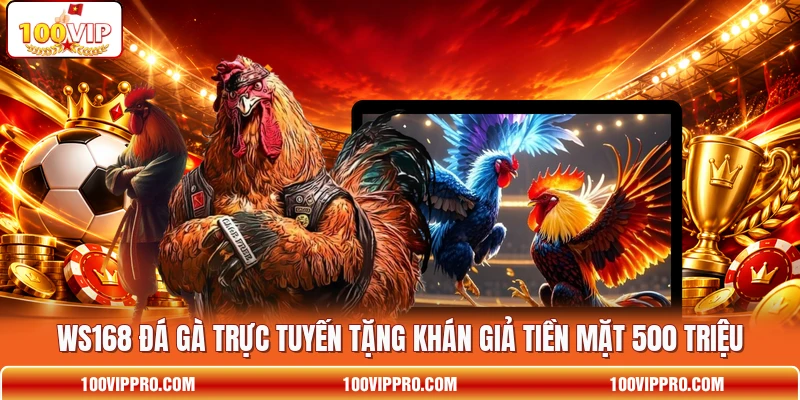 WS168 Đá Gà Trực Tuyến Tặng Khán Giả Tiền Mặt 500 Triệu